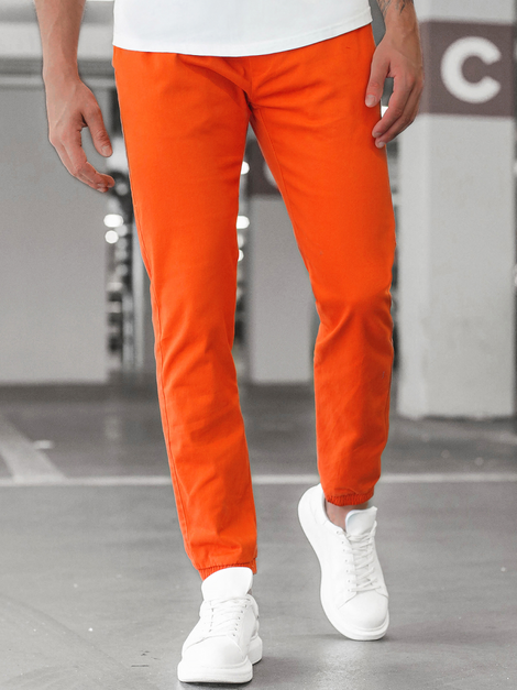 orange mens joggers