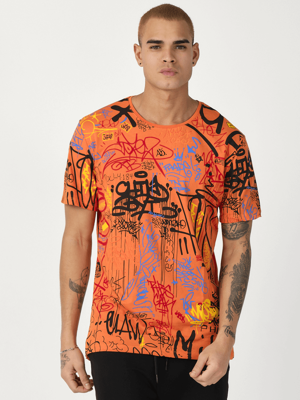 Men's T-Shirt - Orange OZONEE MR/21517