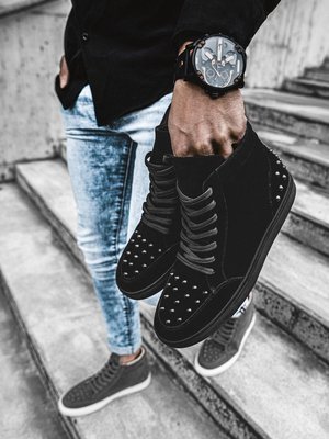 Men's high-top Sneakers Black OZONEE G/271