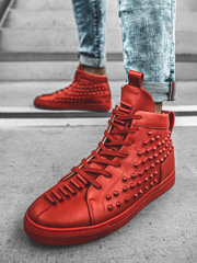 Men's high-top Sneakers Red OZONEE G/270L