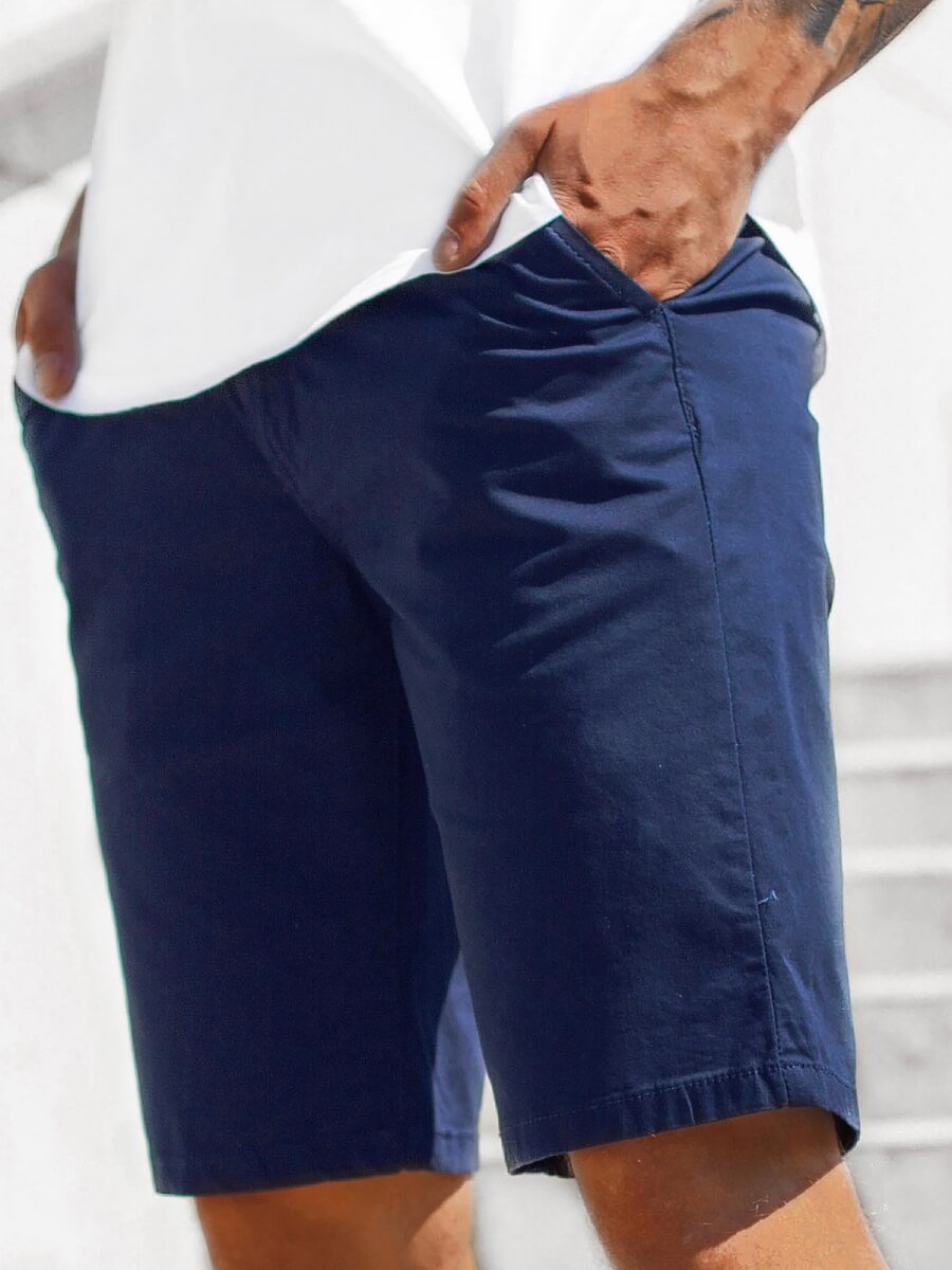 Men's Chino Shorts - Navy blue OZONEE OZONEE JB/JP1142 - Men's Clothing ...