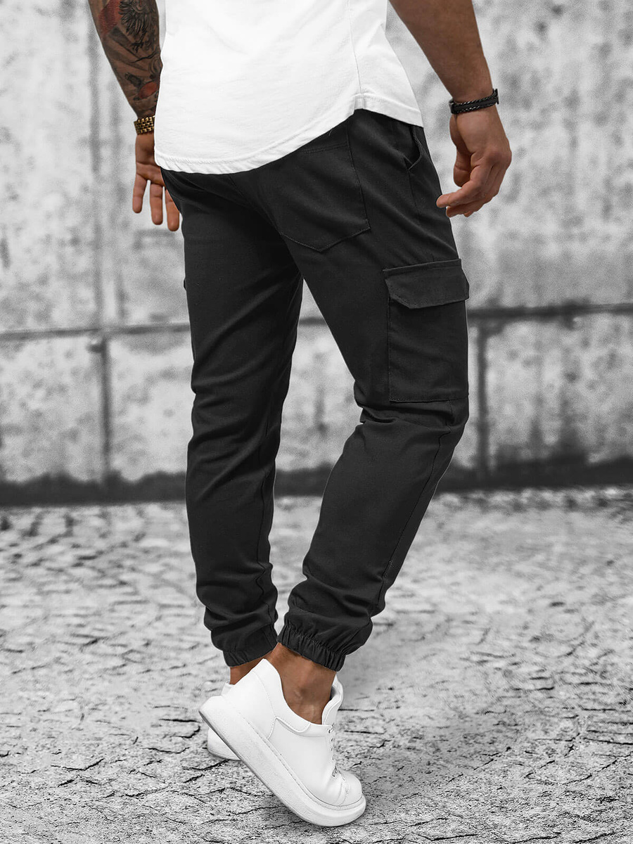 Black chino 2025 joggers mens