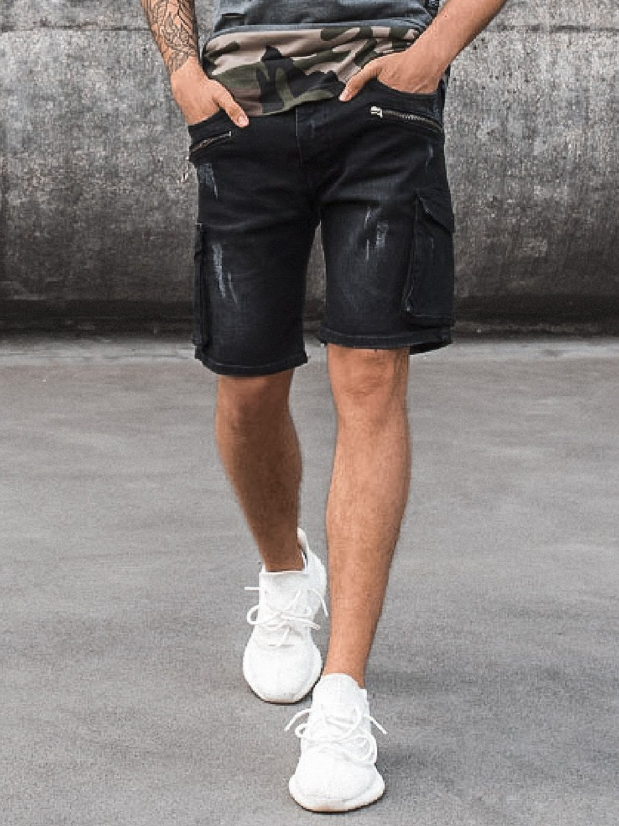 Men's Denim Shorts Black OZONEE G/3001 - Men's Clothing | Ozonee