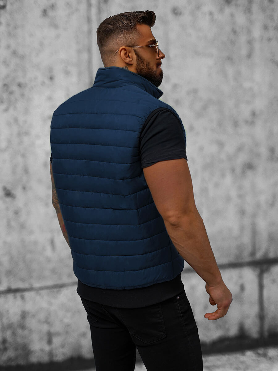 Mens cheap navy gilet