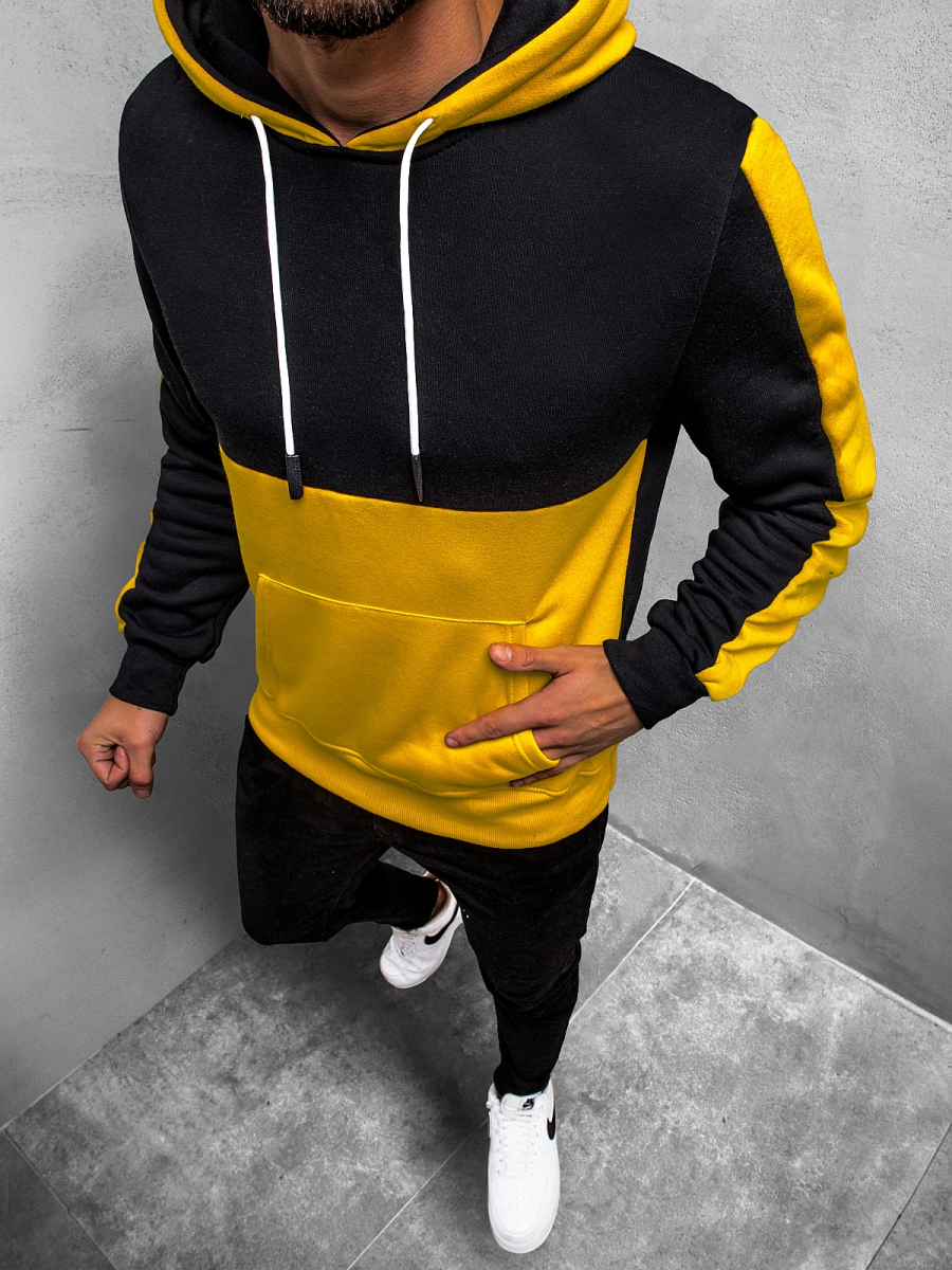 yellow and black mens hoodie