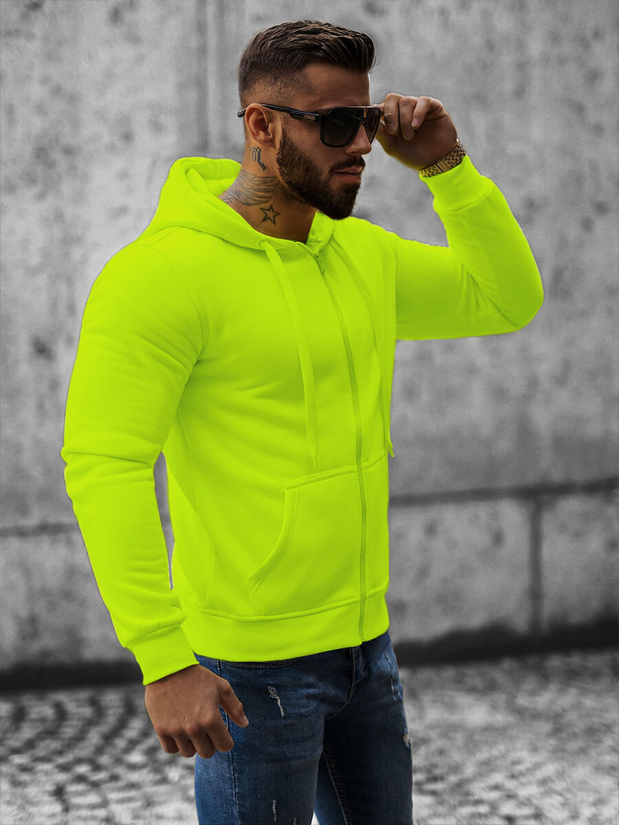 Men lime outlet green hoodie