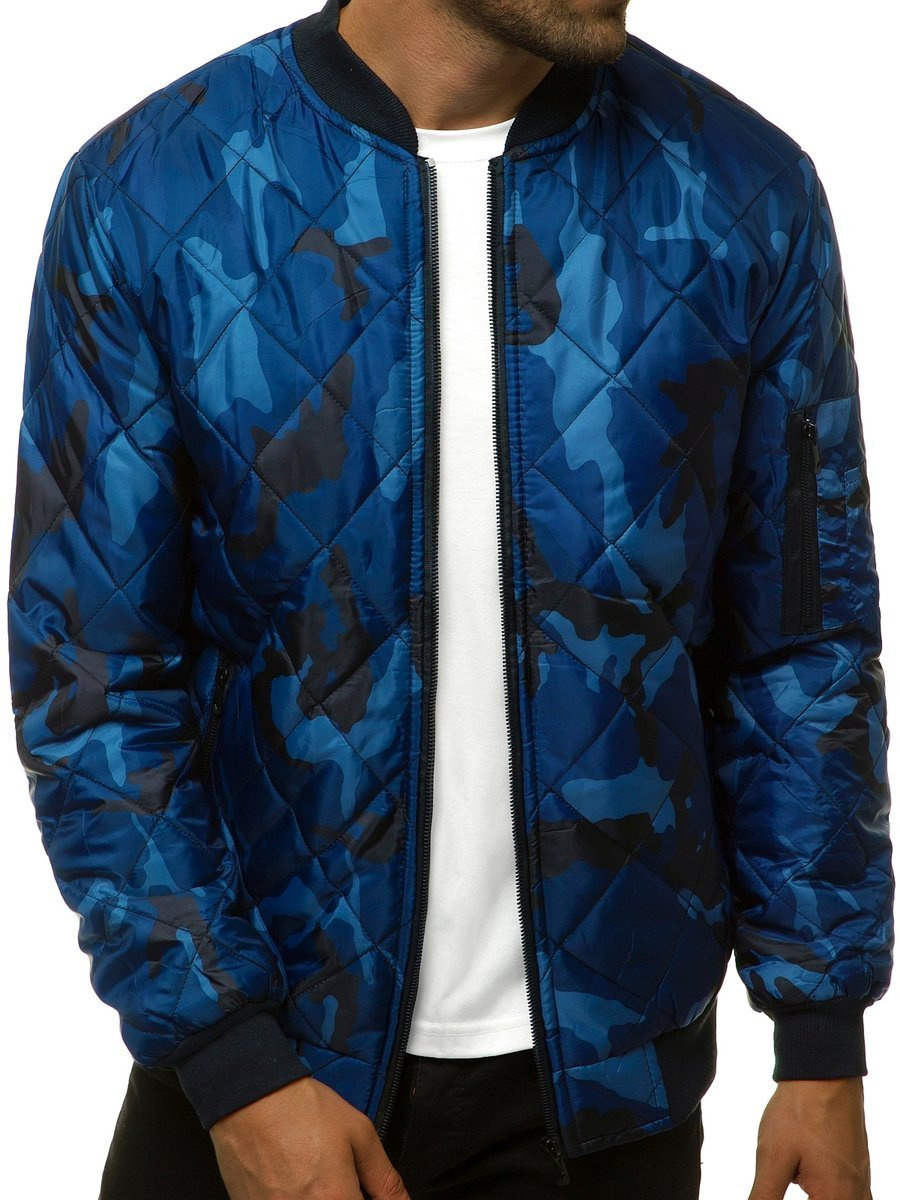 Men's Jacket CamoDark blue OZONEE JS/MY01 Men's Clothing Ozonee
