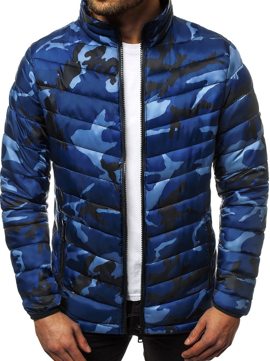 Men's Jacket - Dark blue-Camo OZONEE JS/SM80 - Men's Clothing | Ozonee