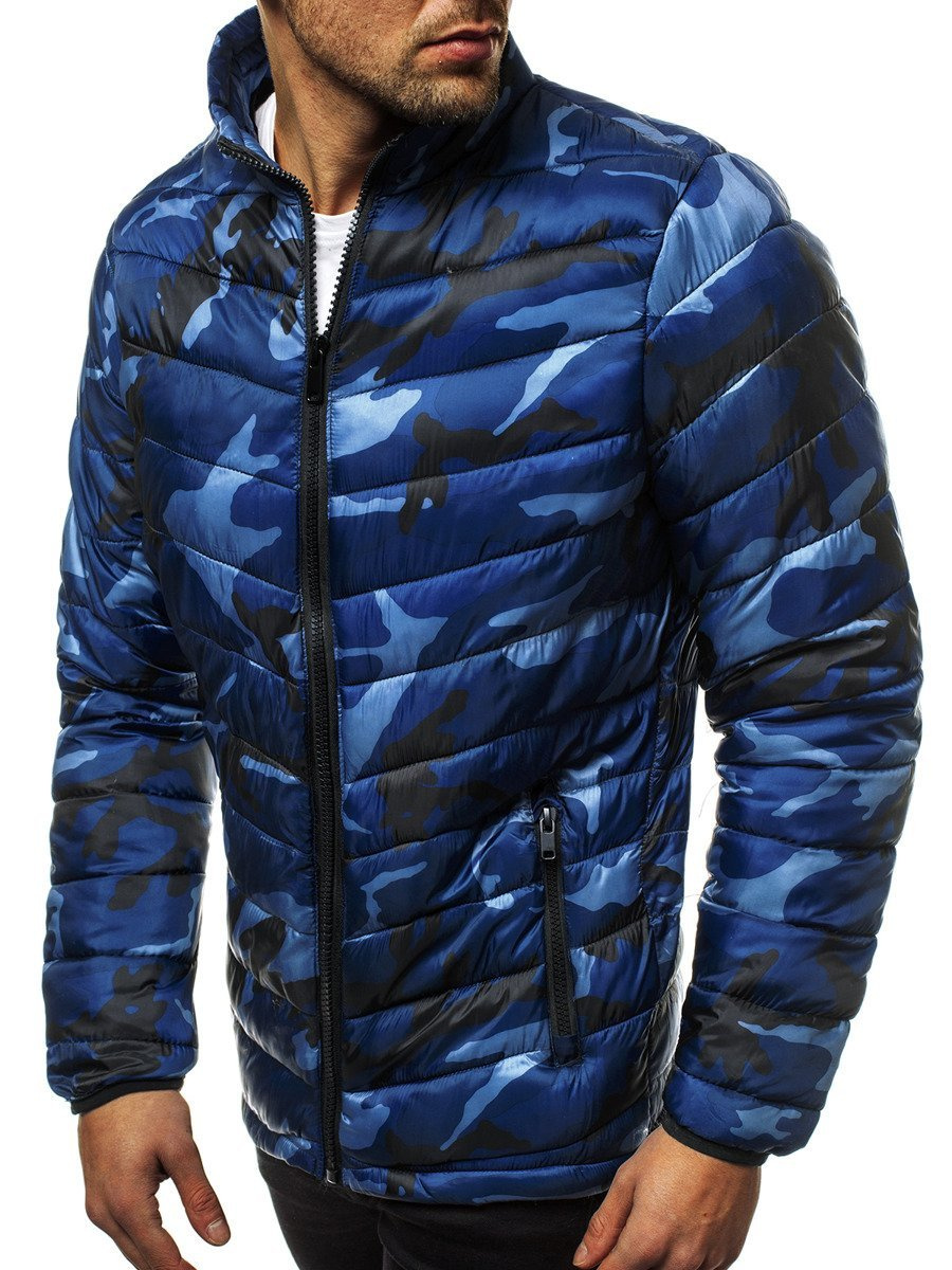 Men's Jacket - Dark blue-Camo OZONEE JS/SM80 - Men's Clothing | Ozonee