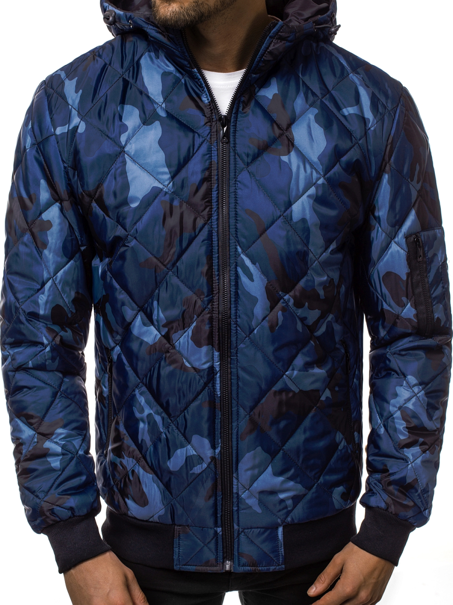 Men's Jacket - Navy blue -Camo OZONEE JS/MY21 - Men's Clothing | Ozonee