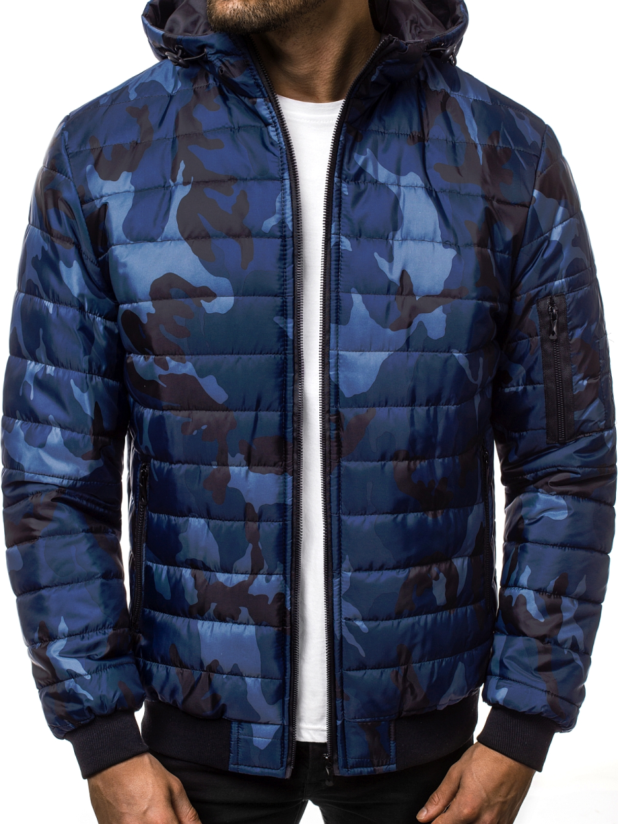 Men's Jacket - navy blue camo OZONEE JS/MY13 - Men's Clothing | Ozonee