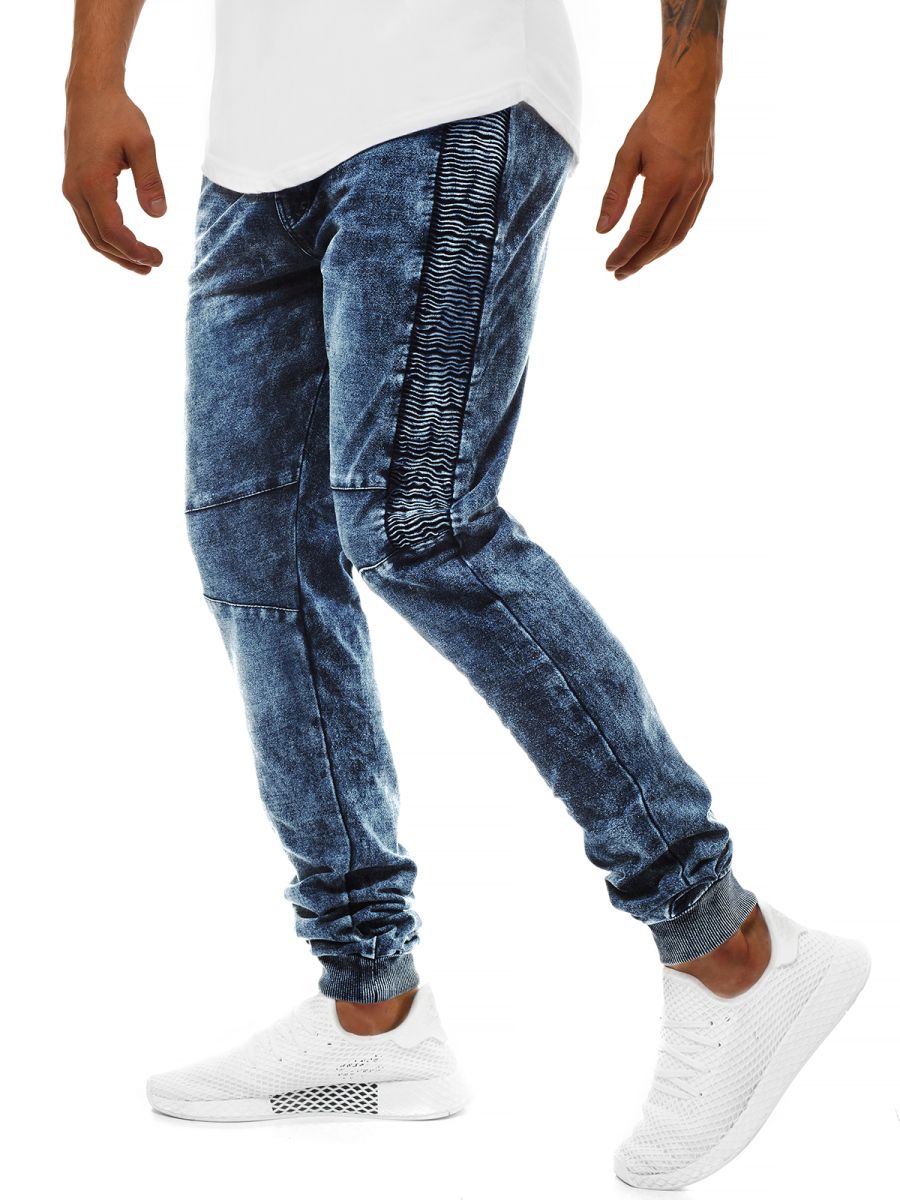 Men's Jogger Jeans Blue OZONEE JS/KK1039 - Men's Clothing | Ozonee