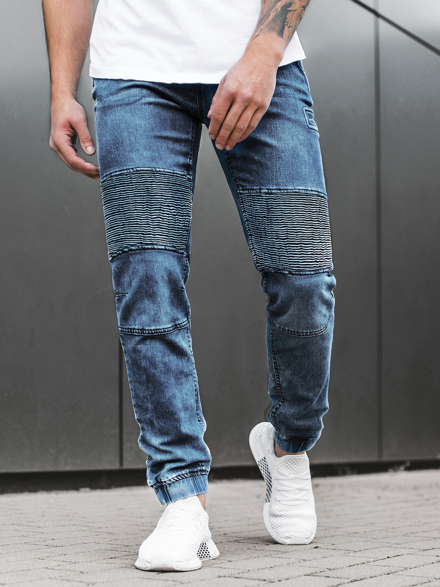 blue jogger jeans