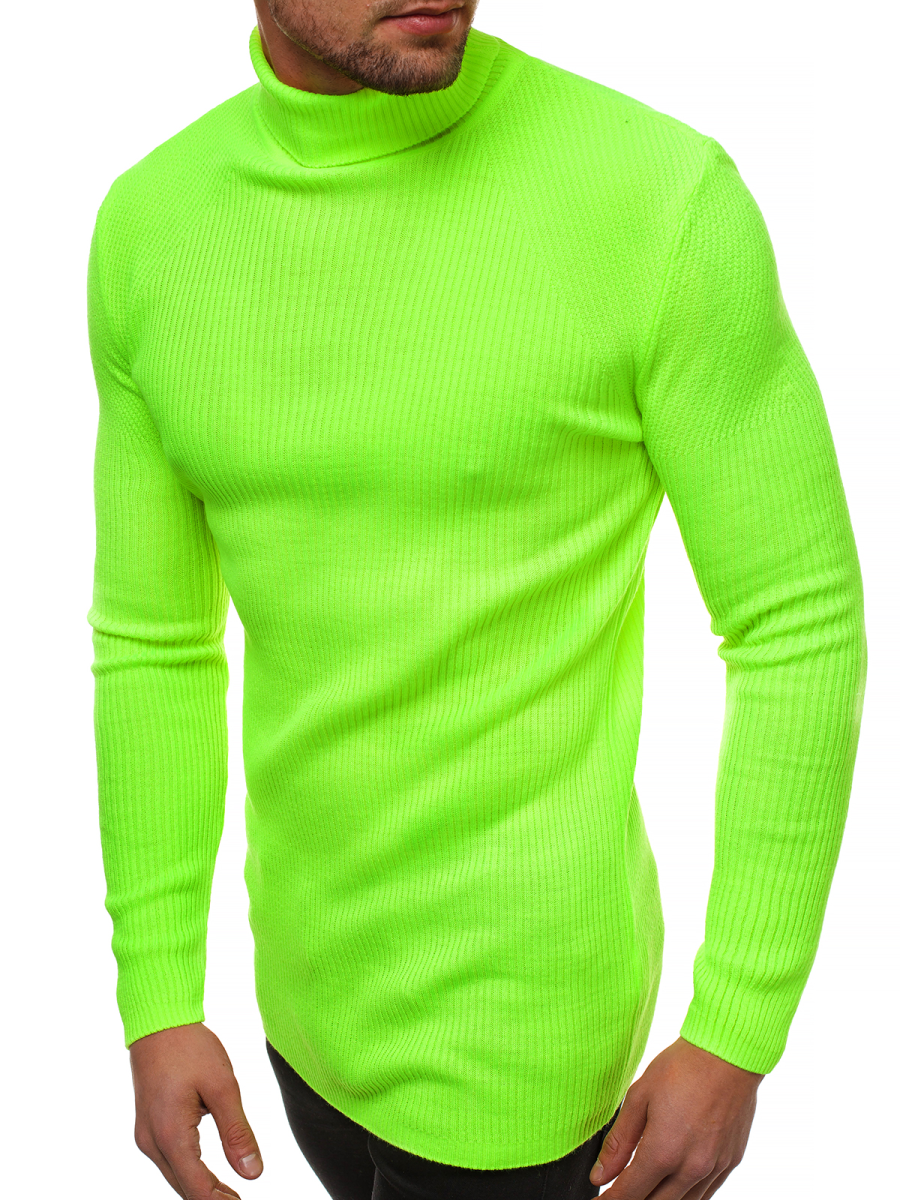 Men's Jumper Greenneon OZONEE MACH/TRK2001 Men's Clothing Ozonee