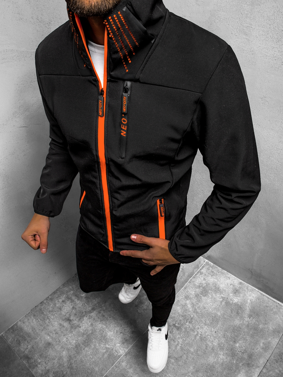 mens softshell jacket black