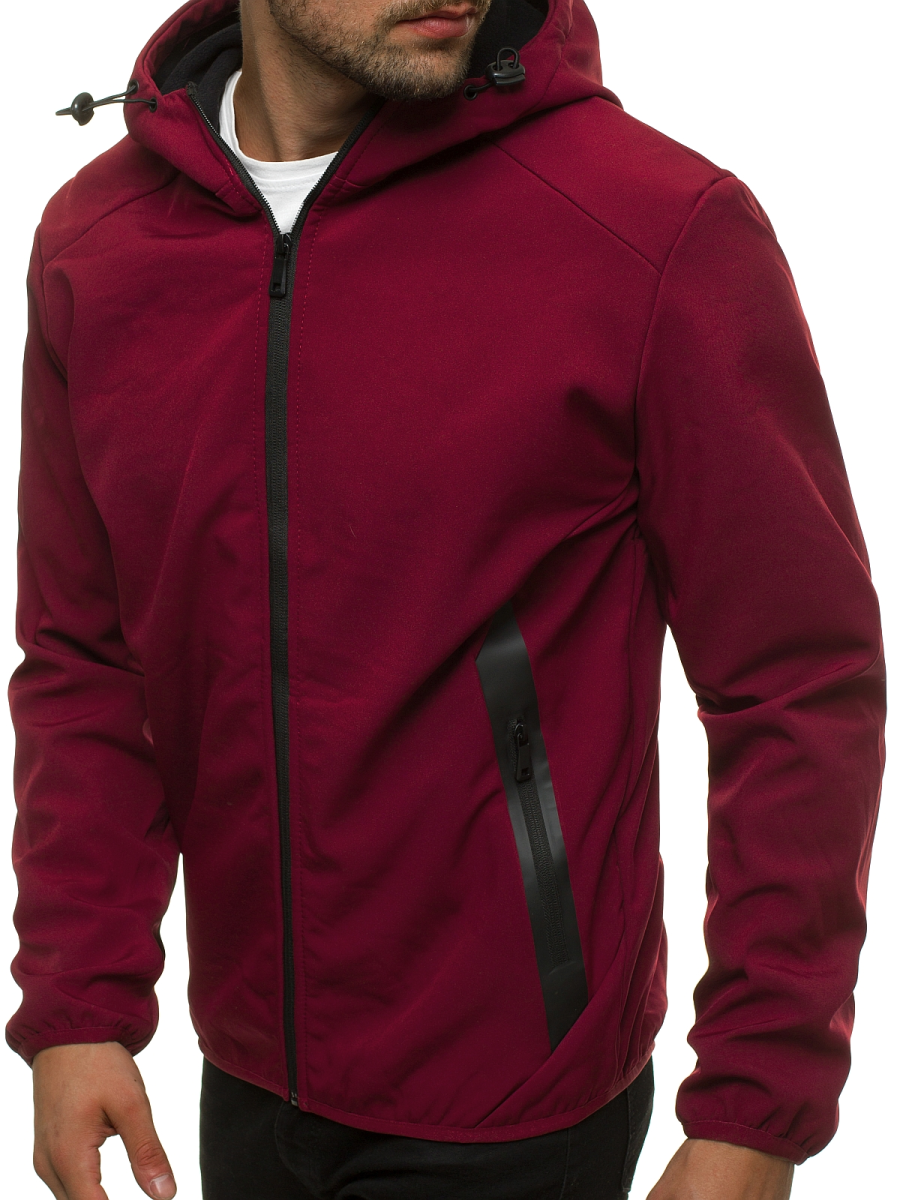 Men's Softshell Jacket - Burgundy OZONEE JS/KS2189 - Men's Clothing ...