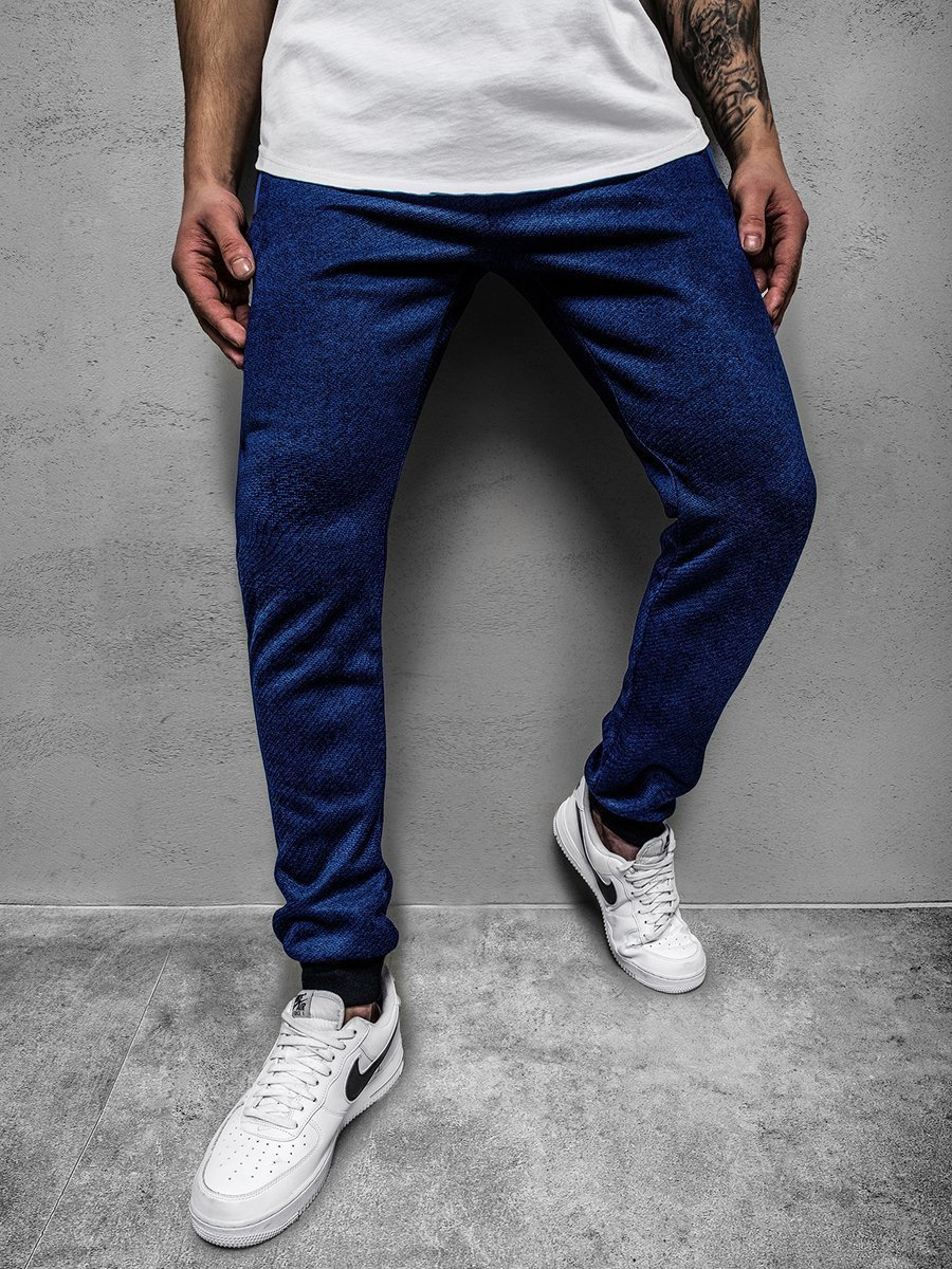 Men's Sweatpants - Navy blue OZONEE JS/AM72Z - Men's Clothing | Ozonee