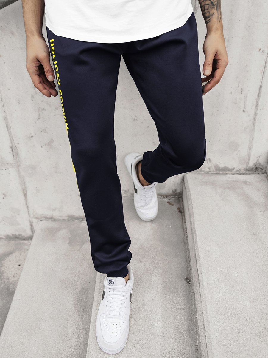Men's Sweatpants Navy blue OZONEE JS/K20011 Men's Clothing Ozonee