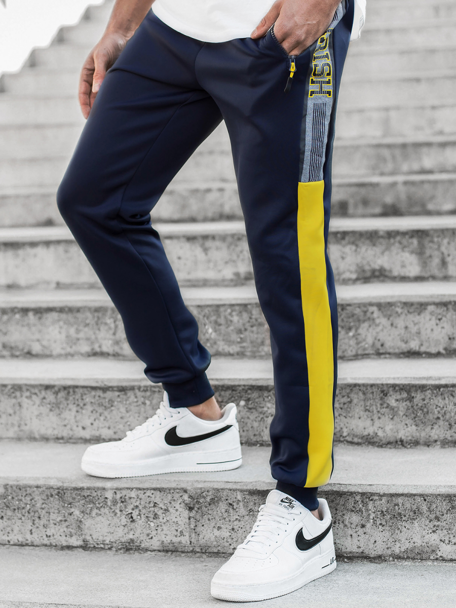 Men's Sweatpants Navy blue OZONEE JS/K20016SP Men's Clothing Ozonee