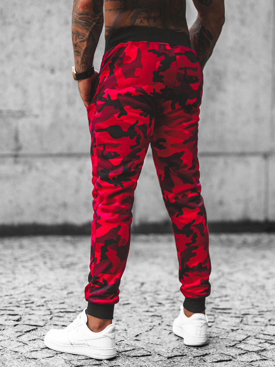 Red camo joggers mens online