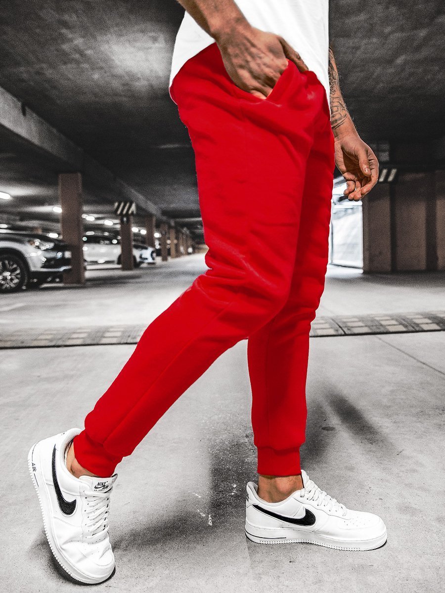 Pantalon de Survêtement Homme Rouge Foncé OZONEE JS/XW01/59Z