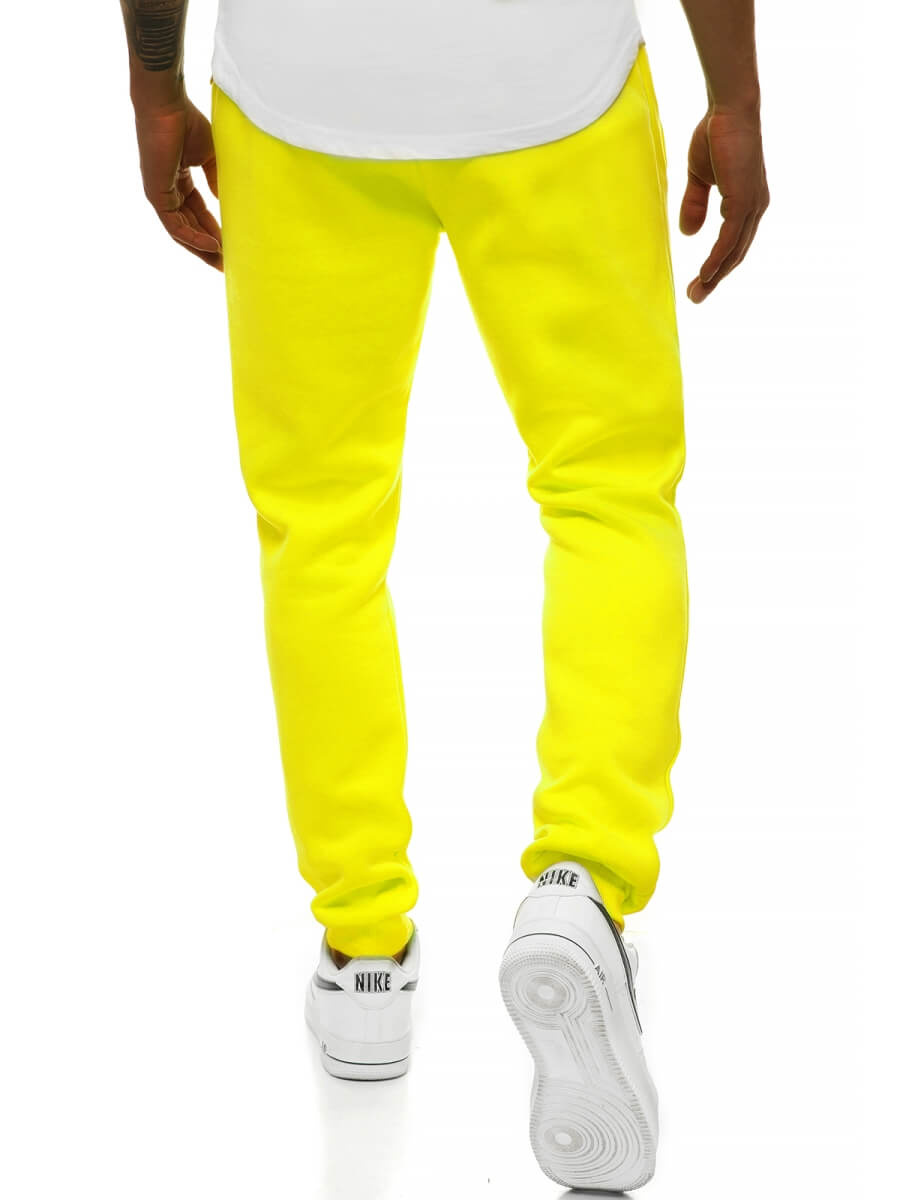 Men's Sweatpants Yellow neon OZONEE JS/XW01 Men's Clothing Ozonee