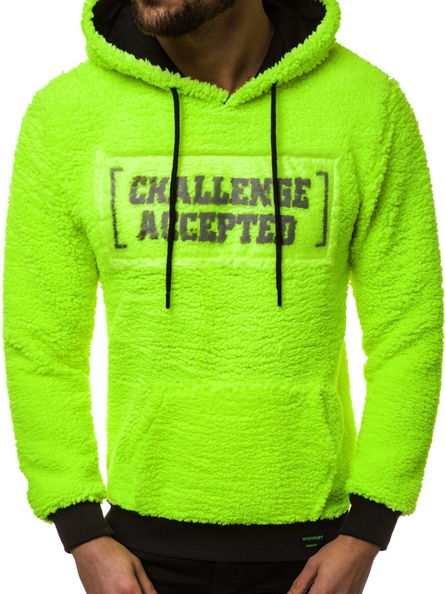 mens neon green hoodie