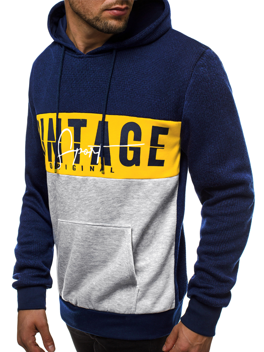 navy blue men's sweatshirt