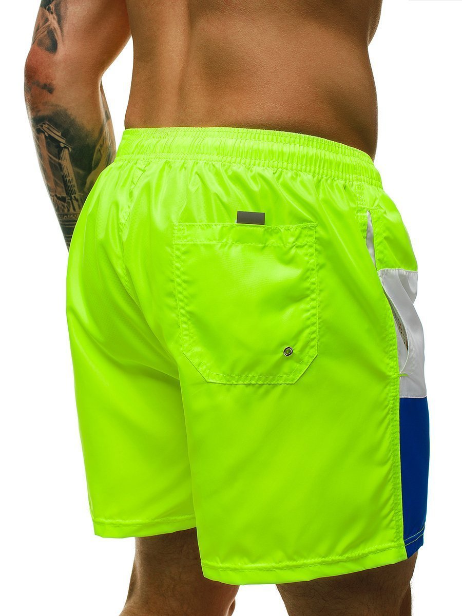 Men's Swim Shorts - Yellow-neon OZONEE ST023 - Men's Clothing | Ozonee