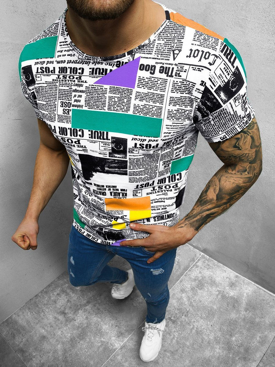 Mens colourful t on sale shirts