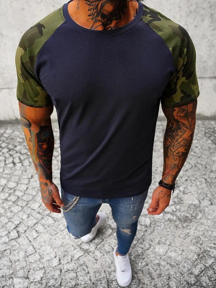 Mens blue sale camo t shirt