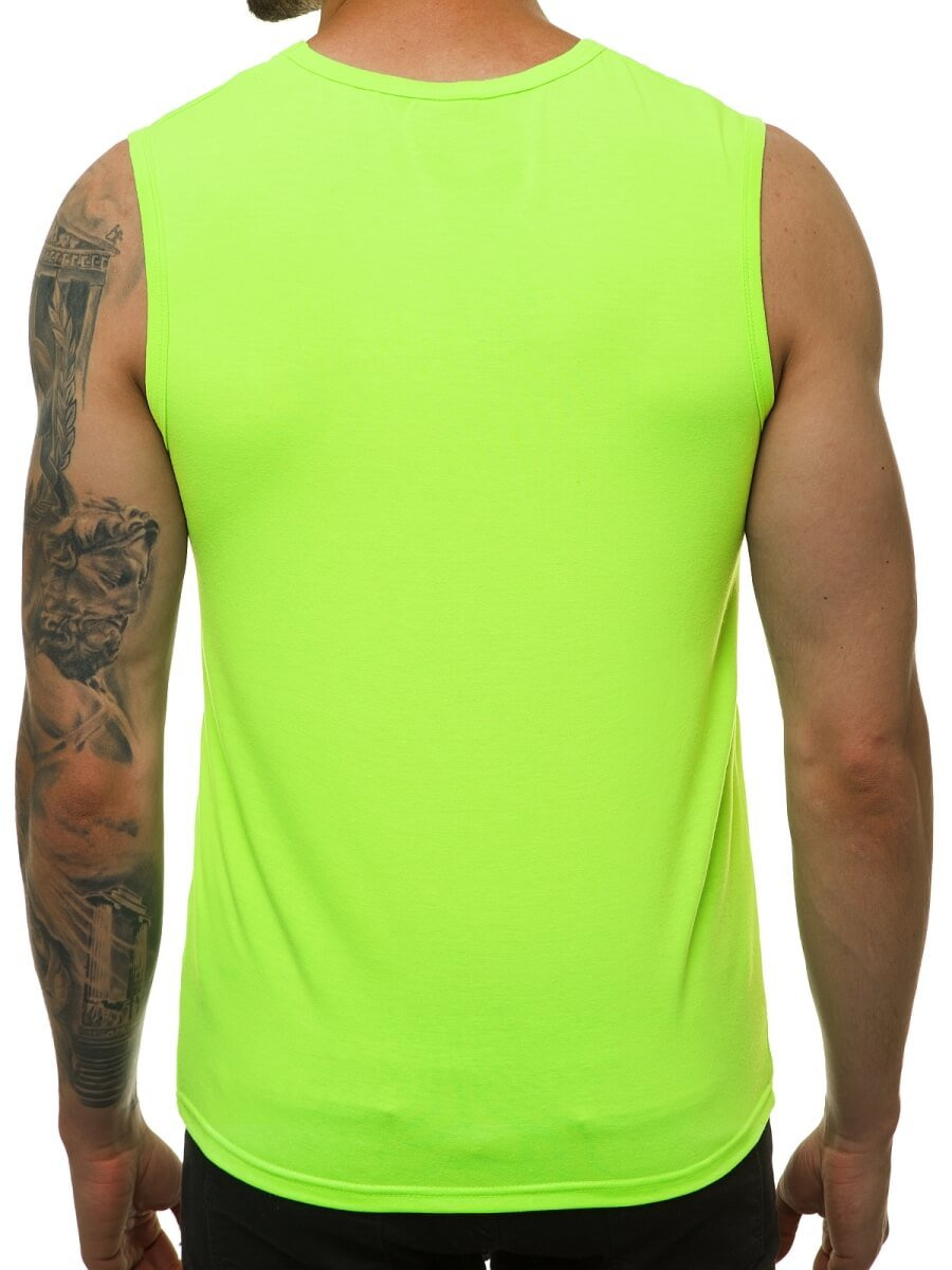 Men's Tank Top Greenneon OZONEE JS/99001/72 Men's Clothing Ozonee