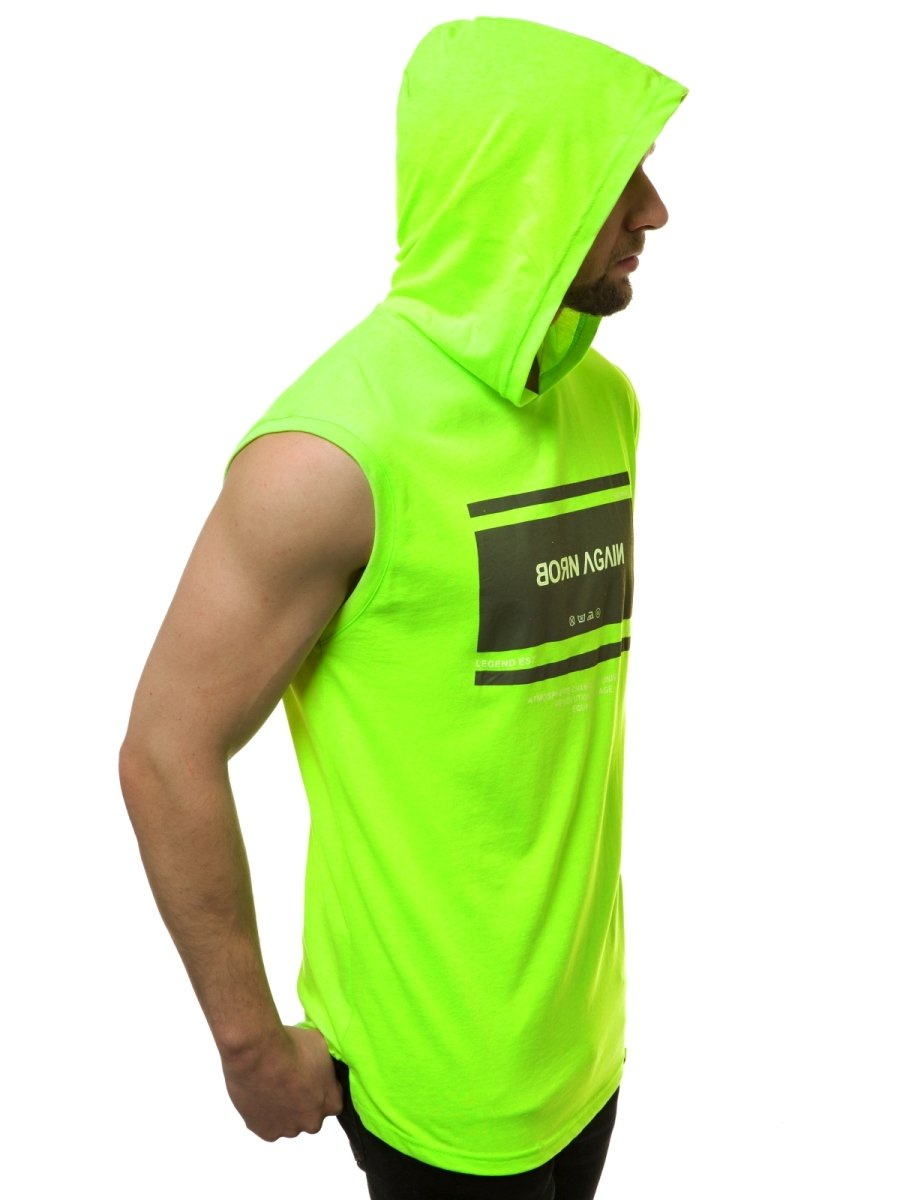 Men's Tank Top Greenneon OZONEE MACH/M1152 Men's Clothing Ozonee