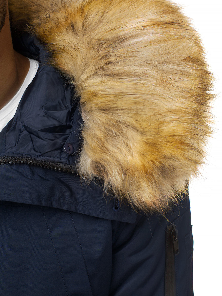 Men's Winter Jacket Navy blue OZONEE JD/355Z Men's Clothing Ozonee