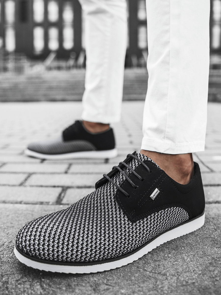 Men's shoes BlackWhite T/682 Men's Clothing Ozonee