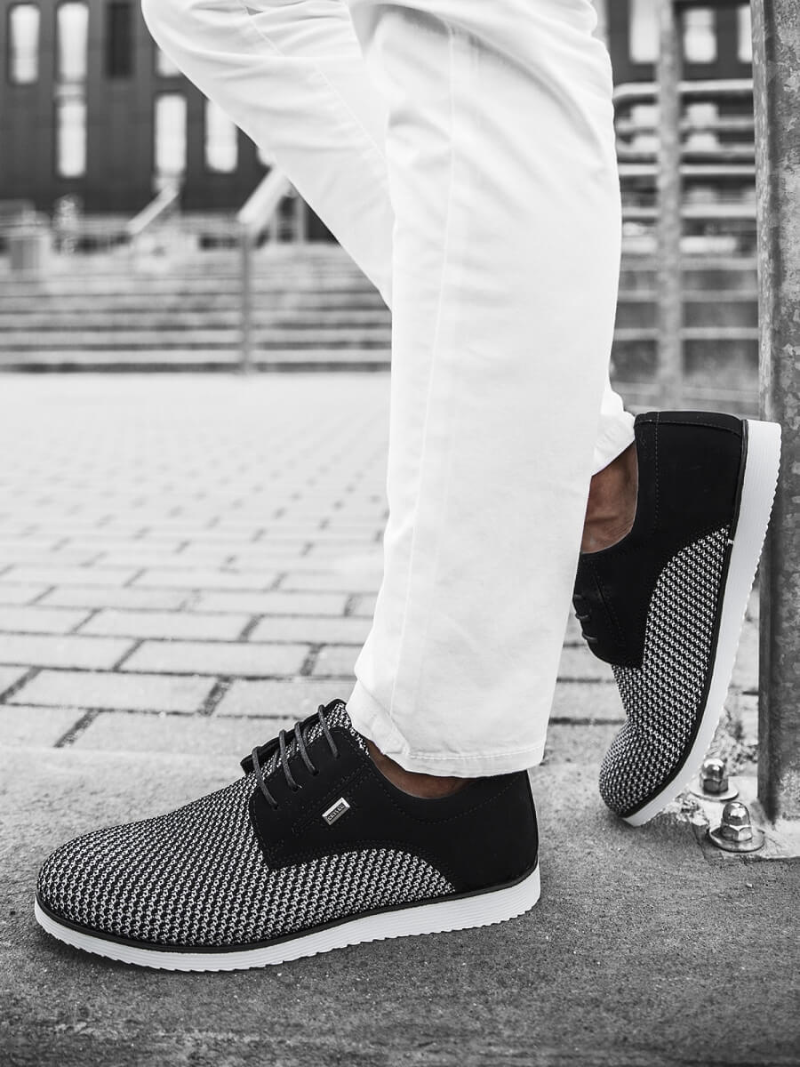 Men's shoes BlackWhite T/682 Men's Clothing Ozonee