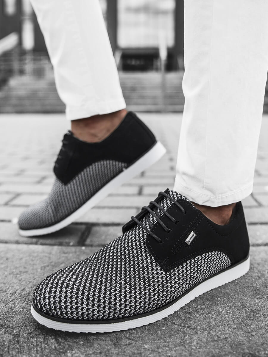 Men's shoes BlackWhite T/682 Men's Clothing Ozonee