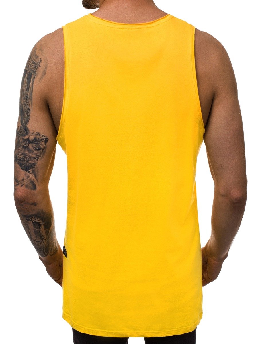 OZONEE O/1205 Men's Tank Top - Yellow - Men's Clothing | Ozonee
