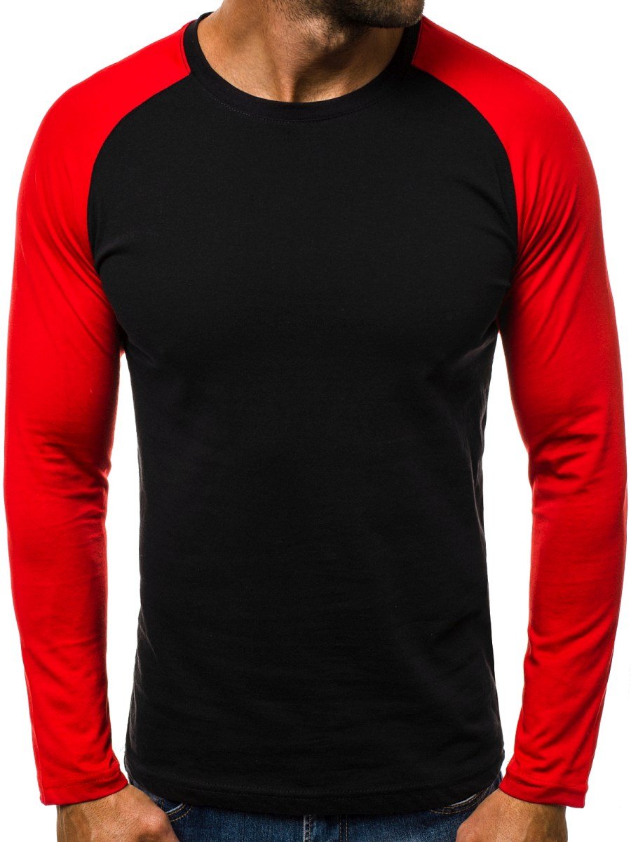 black and red mens t shirt