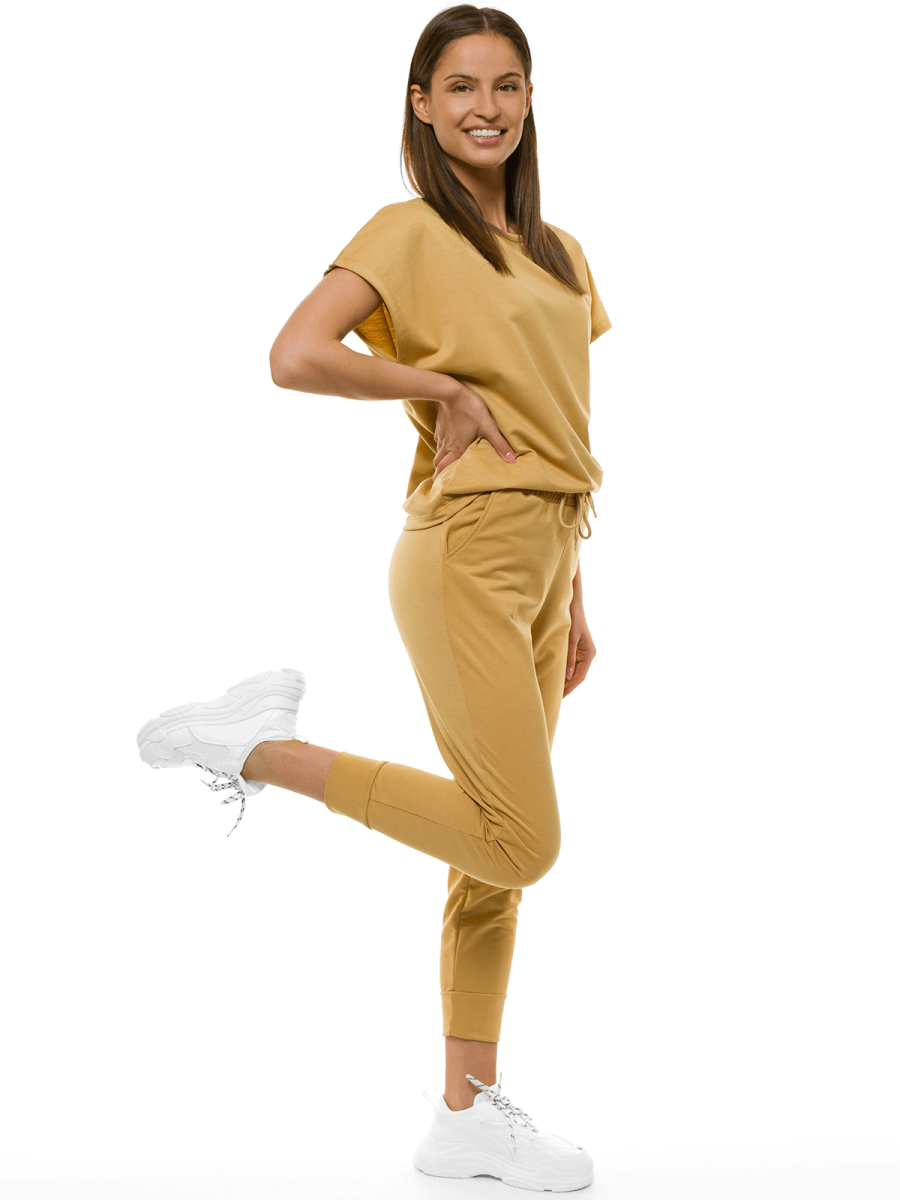 Beige tracksuit set womens Clearance