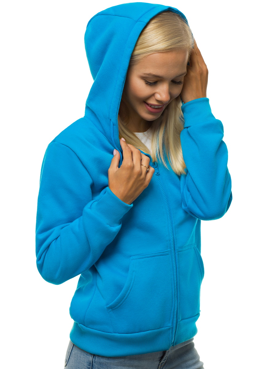 Women Sweatshirt - Sky blue OZONEE JS/W03Z - Men’s Clothing | Ozonee
