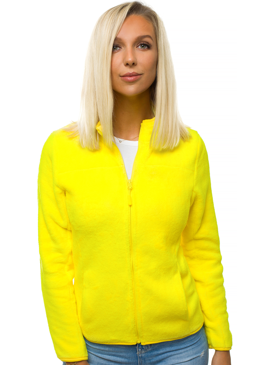Women Sweatshirt Yellow OZONEE JS/HH001/26 Men's Clothing Ozonee