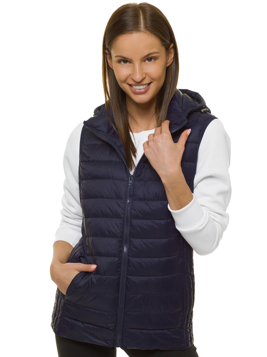 Women's Gilet Navy blue OZONEE JS/M23039/224 Men's Clothing Ozonee