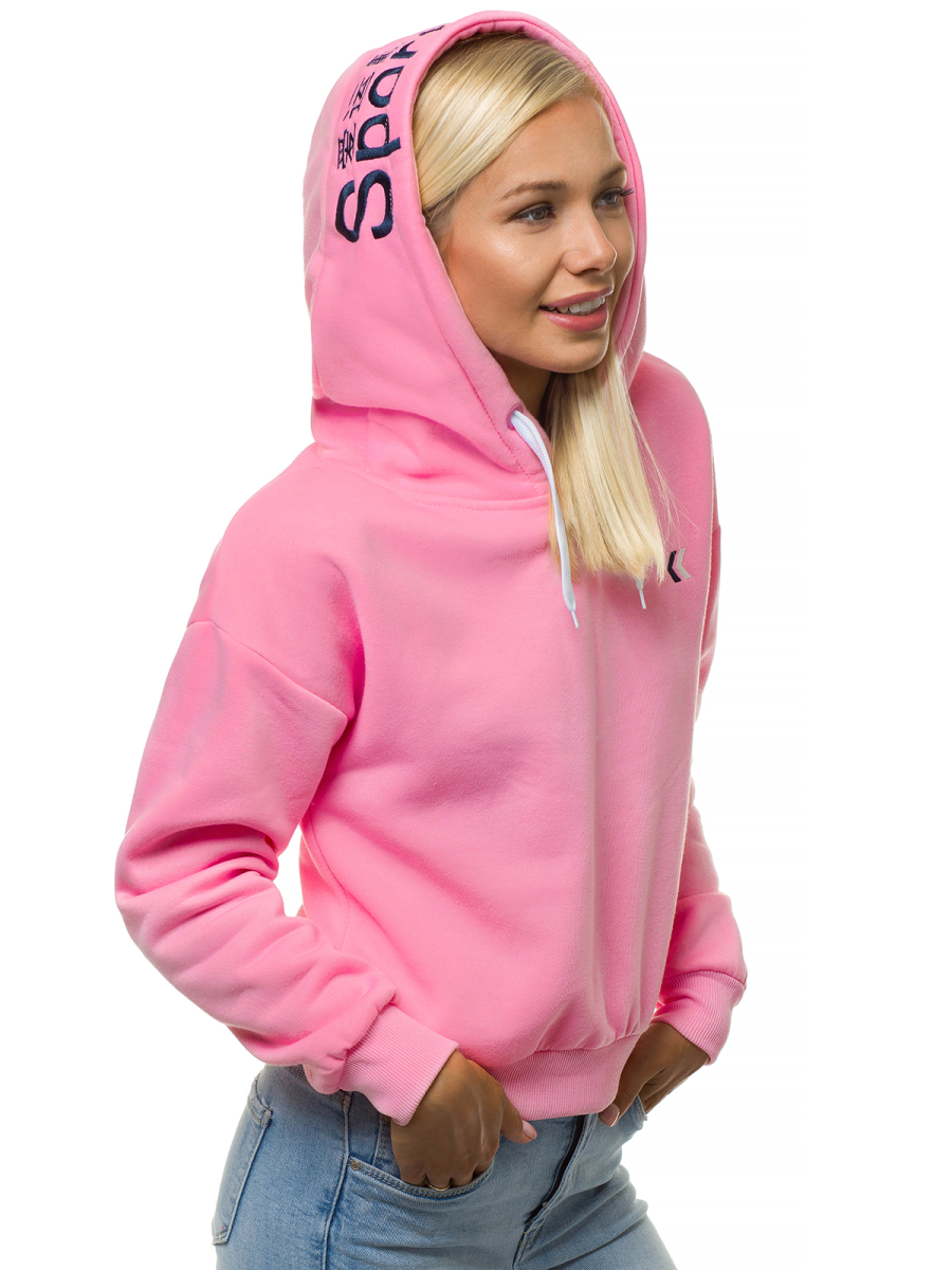 Women's Hoodie - Pink OZONEE JS/KSW2039 - Men's Clothing | Ozonee