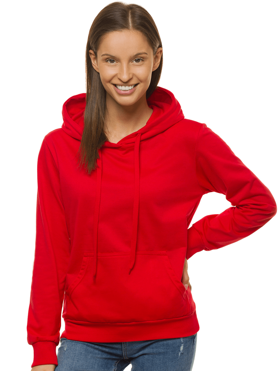 Women's Hoodie Red OZONEE JS/68B20002/18 Men's Clothing Ozonee