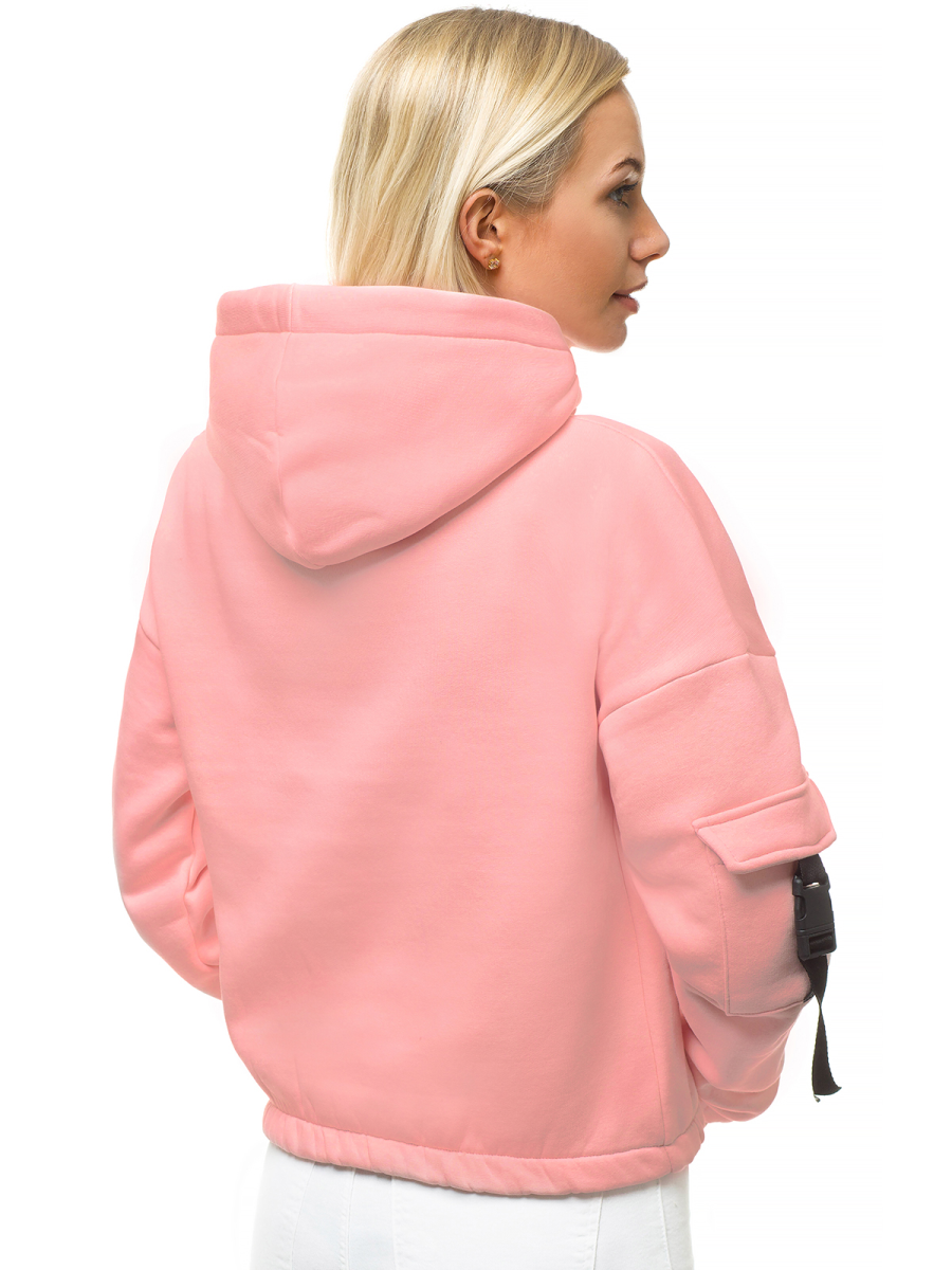 Women's Hoodie light pink OZONEE O/12104 Men's Clothing Ozonee