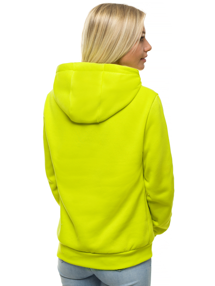 Women's Hoodie lime green OZONEE JS/W02/71Z Men's Clothing Ozonee