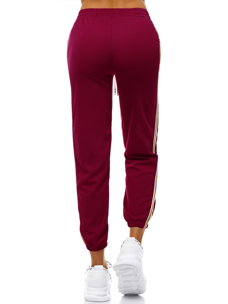 Women's Sweatpants - Burgundy OZONEE JS/1020/B13 - Men's Clothing | Ozonee