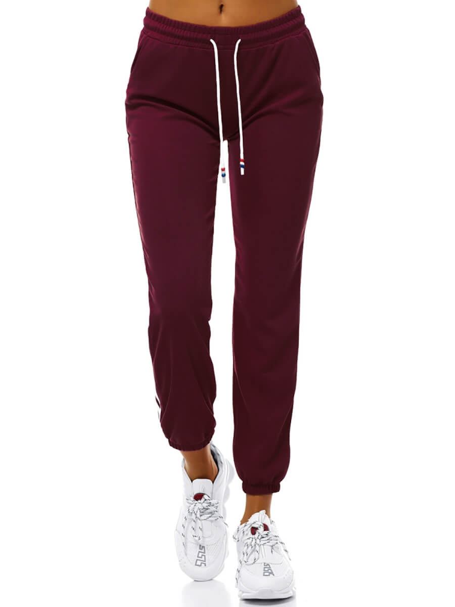 Women's Sweatpants - Burgundy OZONEE JS/1020/D13 - Men's Clothing | Ozonee