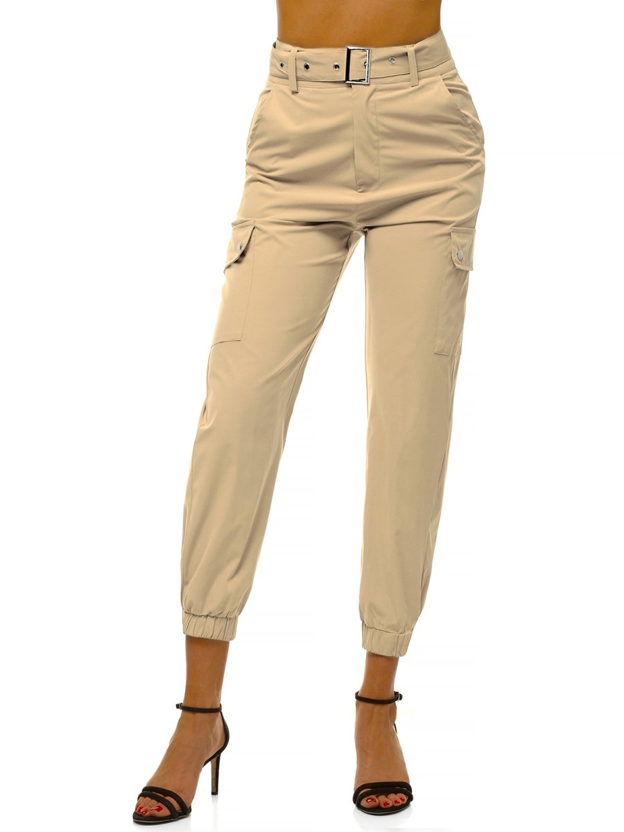 Women's joggers pants - Beige OZONEE O/HM001 - Men's Clothing | Ozonee